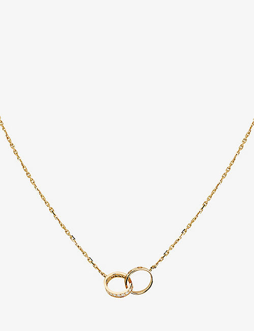 CARTIER: LOVE 18ct yellow-gold and 18 0.22ct diamonds necklace