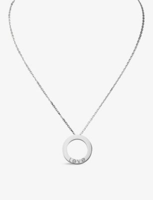 Shop Cartier Womens White Love 18ct White-gold Necklace