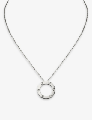 Cartier Womens White Love 18ct White-gold Necklace