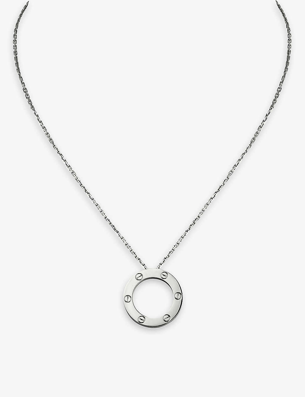 Cartier Womens White Love 18ct White-gold Necklace