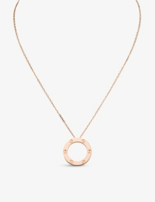 cartier rose gold love necklace