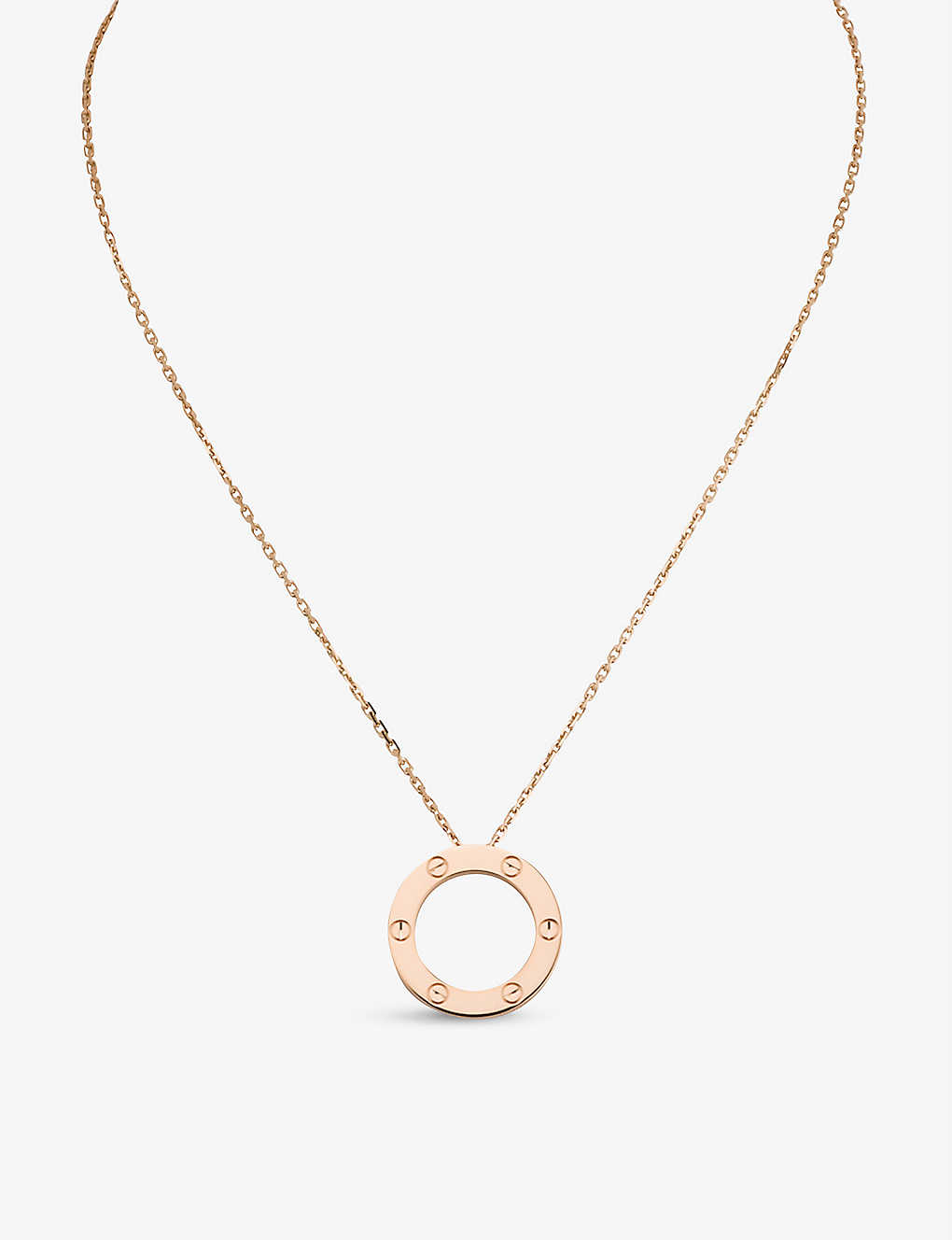 Cartier Womens Gold Love 18ct Rose-gold Necklace