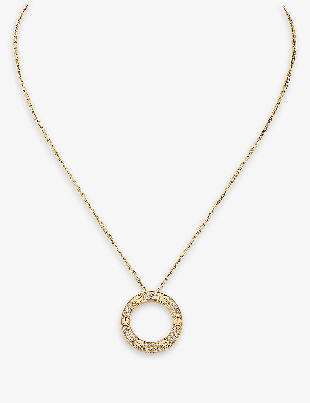 Cartier Womens Yellow Love 18ct Yellow-gold And 0.34ct Diamond Necklace
