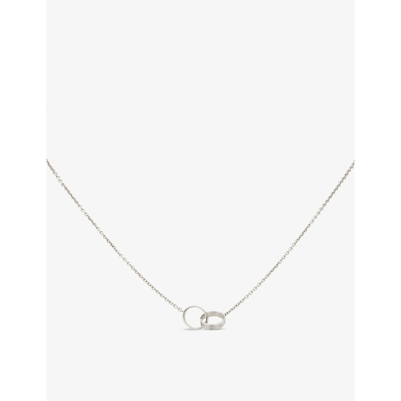 Shop Cartier Women's Love 18ct White-gold Necklace
