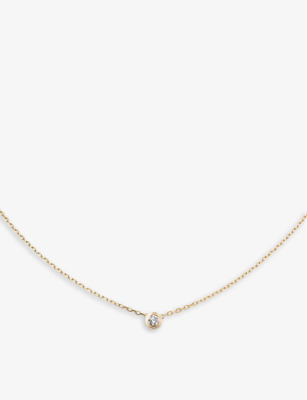 Cartier Womens Yellow D'amour Large 18ct Yellow-gold And 0.18ct Diamond Necklace