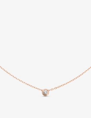 Cartier Womens Pink D'amour Small 18ct Rose-gold And 0.09ct Diamond Necklace