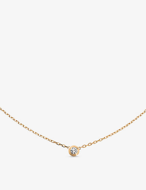 CARTIER: Cartier d’Amour small 18ct yellow-gold and 0.09ct diamond necklace