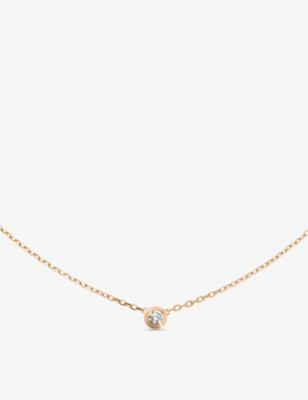 Cartier Womens Gold Womens Gold Diamants Légers De Small 18ct Yellow-gold And 0.09ct Diamond Necklac