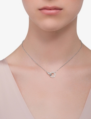 CARTIER: LOVE 18ct white-gold and 0.30ct diamond necklace