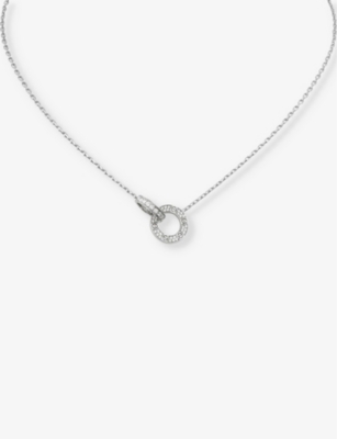 Cartier white outlet gold love necklace