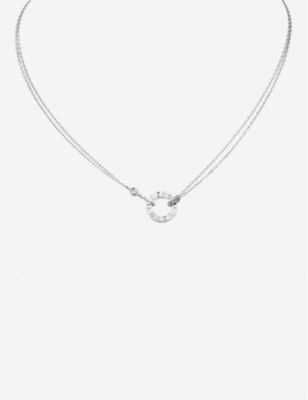 CARTIER: LOVE18ct white-gold and 0.03ct diamond necklace