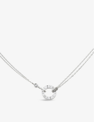 Cartier Womens Love18ct White-gold And 0.03ct Diamond Necklace