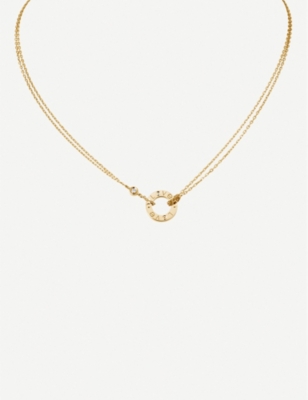 Shop Cartier Women's Love 18ct Yellow-gold And 0.03ct Diamond Necklace