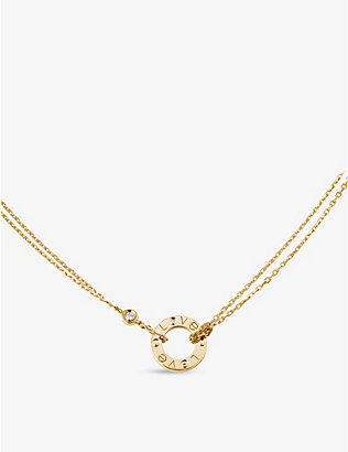 CARTIER: LOVE 18ct yellow-gold and 0.03ct diamond necklace