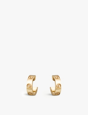 CARTIER - Love 18ct yellow-gold hoop earrings | Selfridges.com