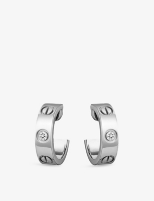 Cartier Love 18ct White Gold Earrings Selfridges Com