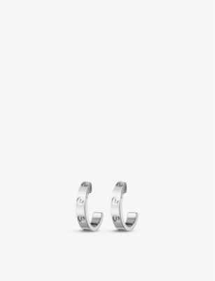 CARTIER - Love 18ct white-gold earrings | Selfridges.com