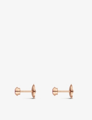 Shop Cartier Women's D'amour 18ct Rose-gold And Sapphire Earrings