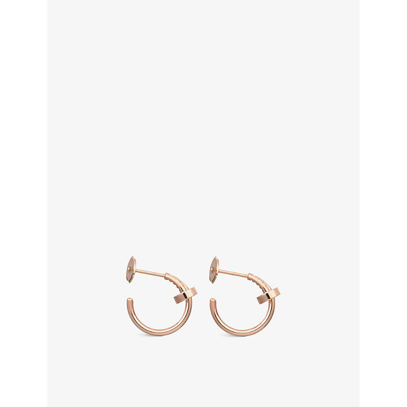 Shop Cartier Women's Juste Un Clou 18ct Rose-gold Earrings