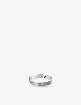 CARTIER: LOVE small 18ct white-gold wedding band