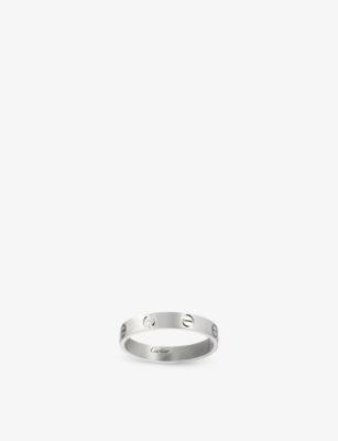 Shop Cartier Womens White Gold Love Small 18ct White-gold Wedding Band