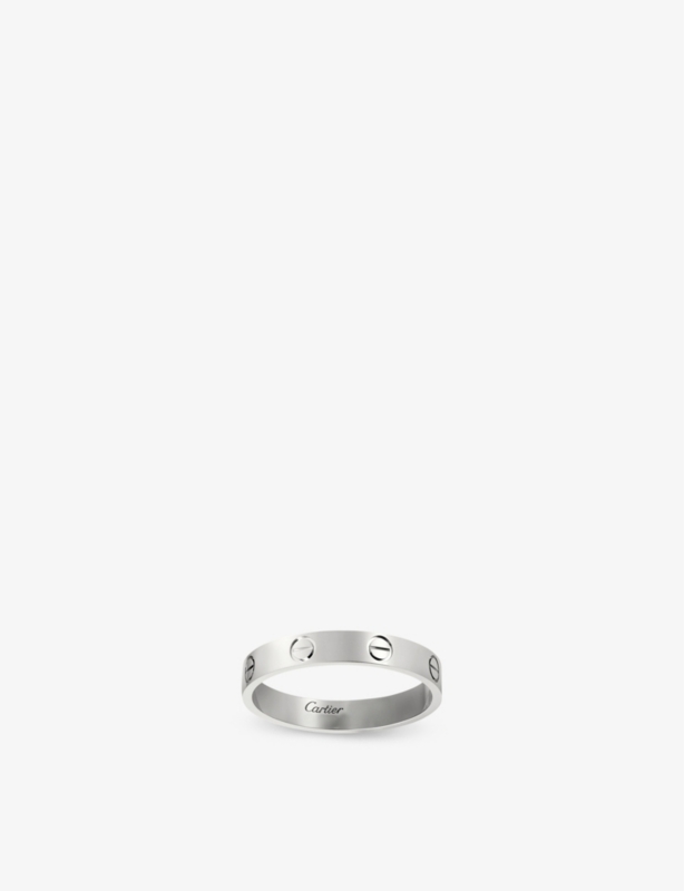 LOVE small 18ct white-gold wedding band