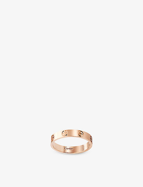 CARTIER: LOVE small 18ct rose-gold wedding band