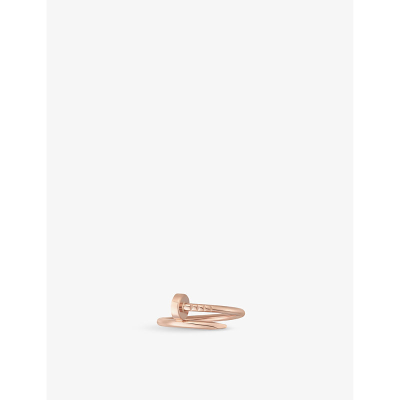 Shop Cartier Women's Pink Gold Juste Un Clou Small 18ct Rose-gold Ring