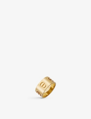 CARTIER - LOVE 18ct yellow-gold ring | Selfridges.com