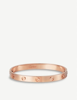 cartier love 18ct pink gold bracelet