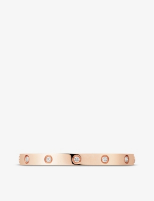 18ct rose-gold and 10 diamond bracelet 