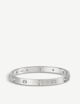 CARTIER - LOVE 18ct white-gold and 10 