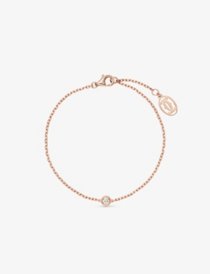 Shop Cartier D'amour Extra-small 18ct Rose-gold And 0.04ct Diamond Bracelet