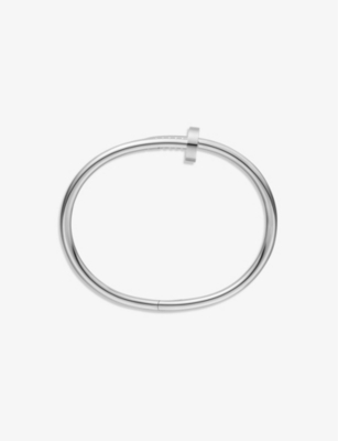 Shop Cartier Women's Juste Un Clou 18ct White-gold Bracelet