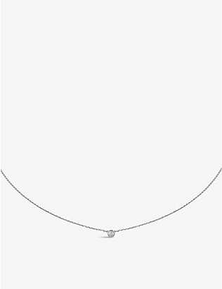 CARTIER: Cartier d'Amour extra-small 18ct white-gold and 0.04ct diamond necklace