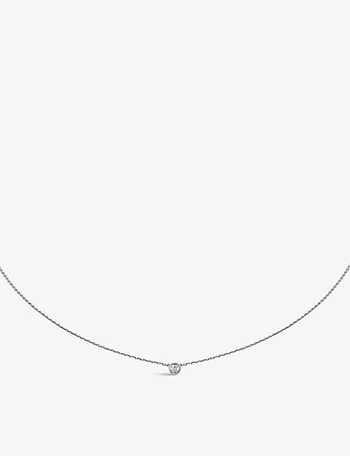 CARTIER: Diamants Légers extra-small 18ct white-gold and 0.04ct diamond necklace