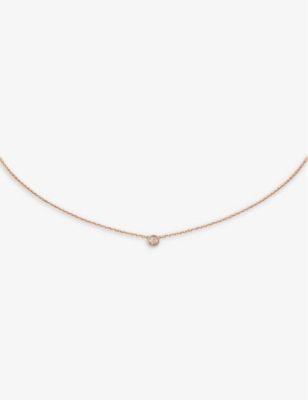 cartier rose gold diamond necklace