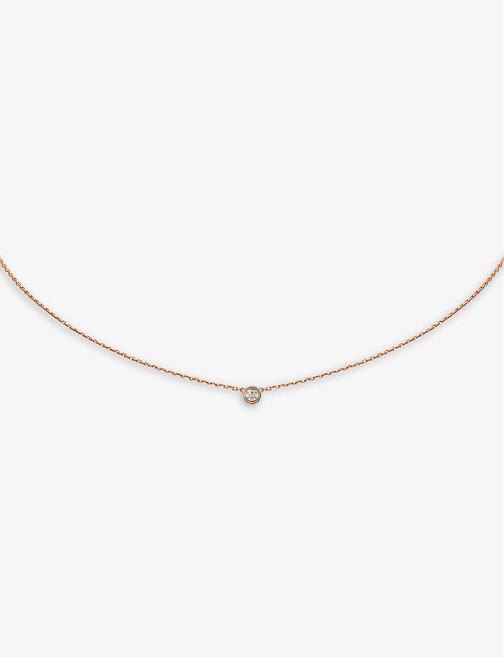 Cartier Womens Pink D'amour Extra Small 18ct Rose-gold And 0.04ct Diamond Necklace