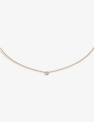 CARTIER: Cartier d'Amour extra-small 18ct yellow-gold and 0.04ct diamond necklace