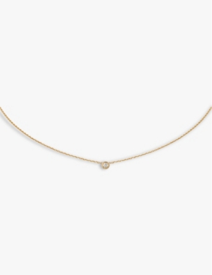 CARTIER: Cartier d'Amour extra-small 18ct yellow-gold and 0.04ct diamond necklace