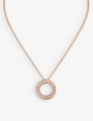 Cartier Womens Pink Love 18ct Rose-gold And Diamond Necklace In Rose Gold