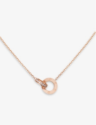 CARTIER: LOVE 18ct rose-gold and diamond necklace