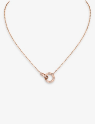 Cartier Womens Pink Love 18ct Rose-gold And Diamond Necklace In Rose Gold