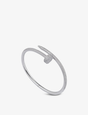 CARTIER: Juste un Clou 18ct white-gold and diamond bracelet