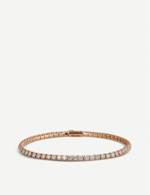 CARTIER: Lignes 18ct rose-gold and diamond bracelet