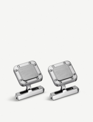 CARTIER: Santos de Cartier sterling silver cufflinks