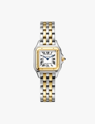 Cartier Women's Crw2pn0006 Panthère De Small Model 18ct Yellow-gold And Stainless Steel Watch In Silver/gold