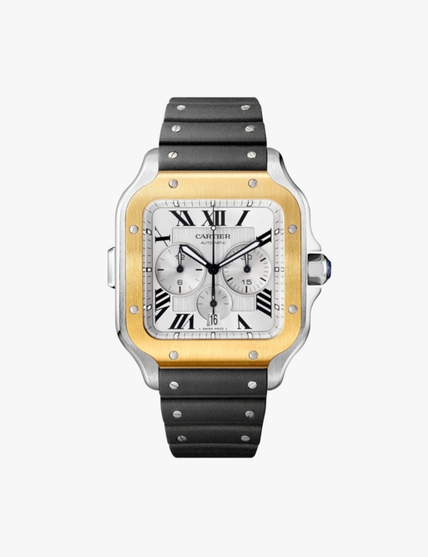 CRW2SA0008 Santos de Cartier stainless-steel chronograph watch