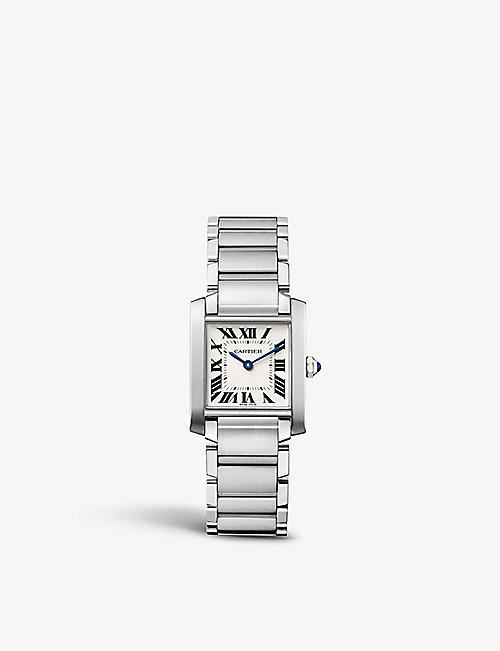 CARTIER: CRWSTA0005 Tank Francaise stainless-steel quartz watch