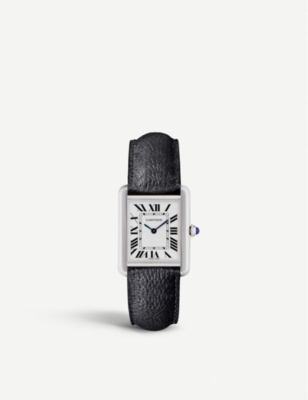 CARTIER - Tank Solo steel and leather 